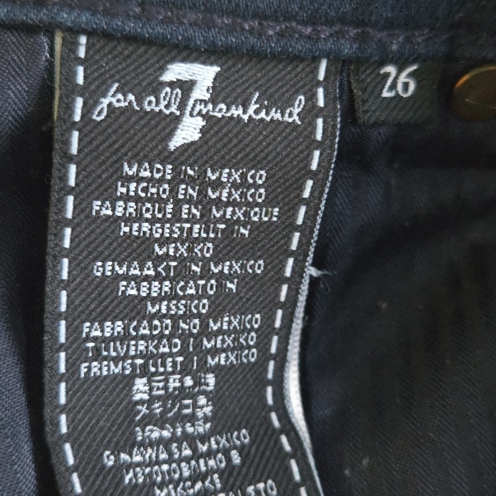 Ladies 7 For All Mankind Skinny Jeans (SZ 26) - Picture 3 of 6